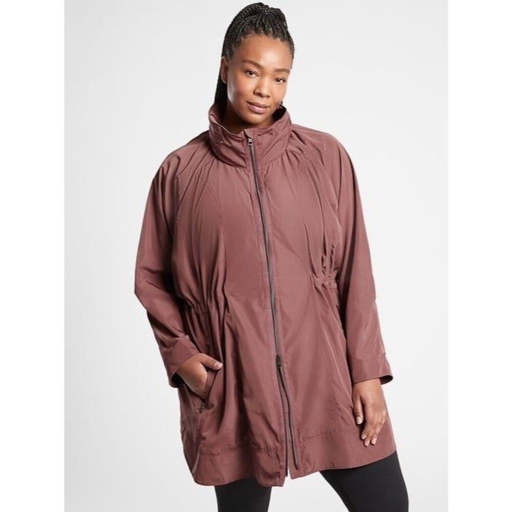 Athleta Dusty Rose Drip Drop Lightweight Jacket 2X